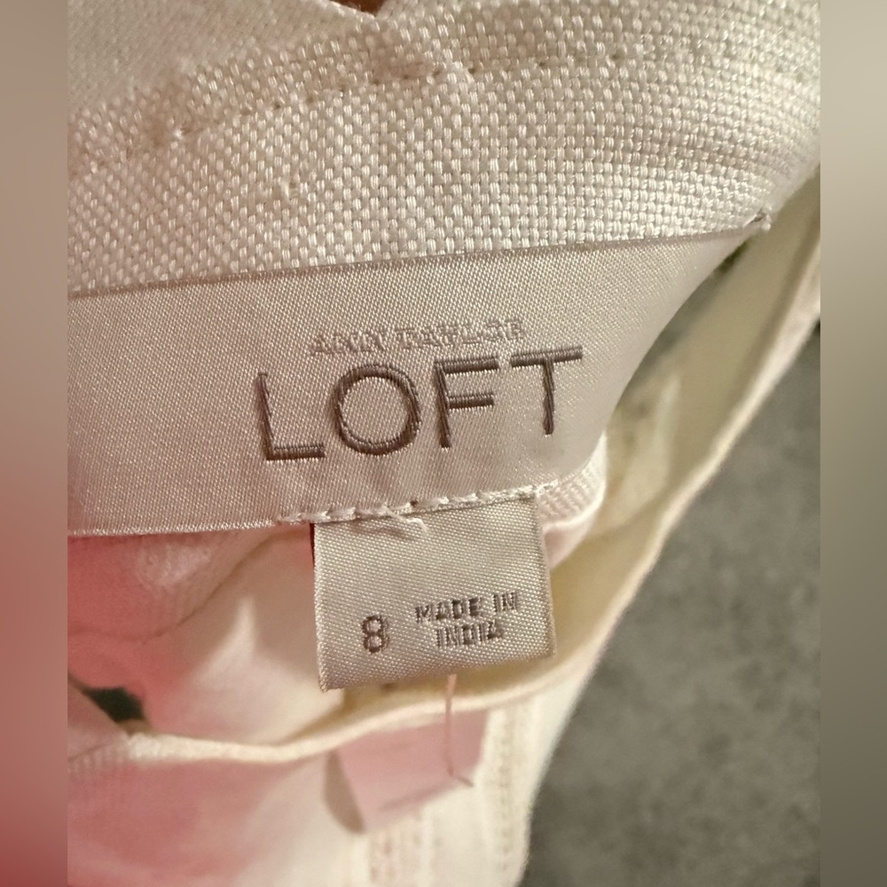 LOFT Cream Sleeveless Shift Dress size 8 - Picture 5 of 6